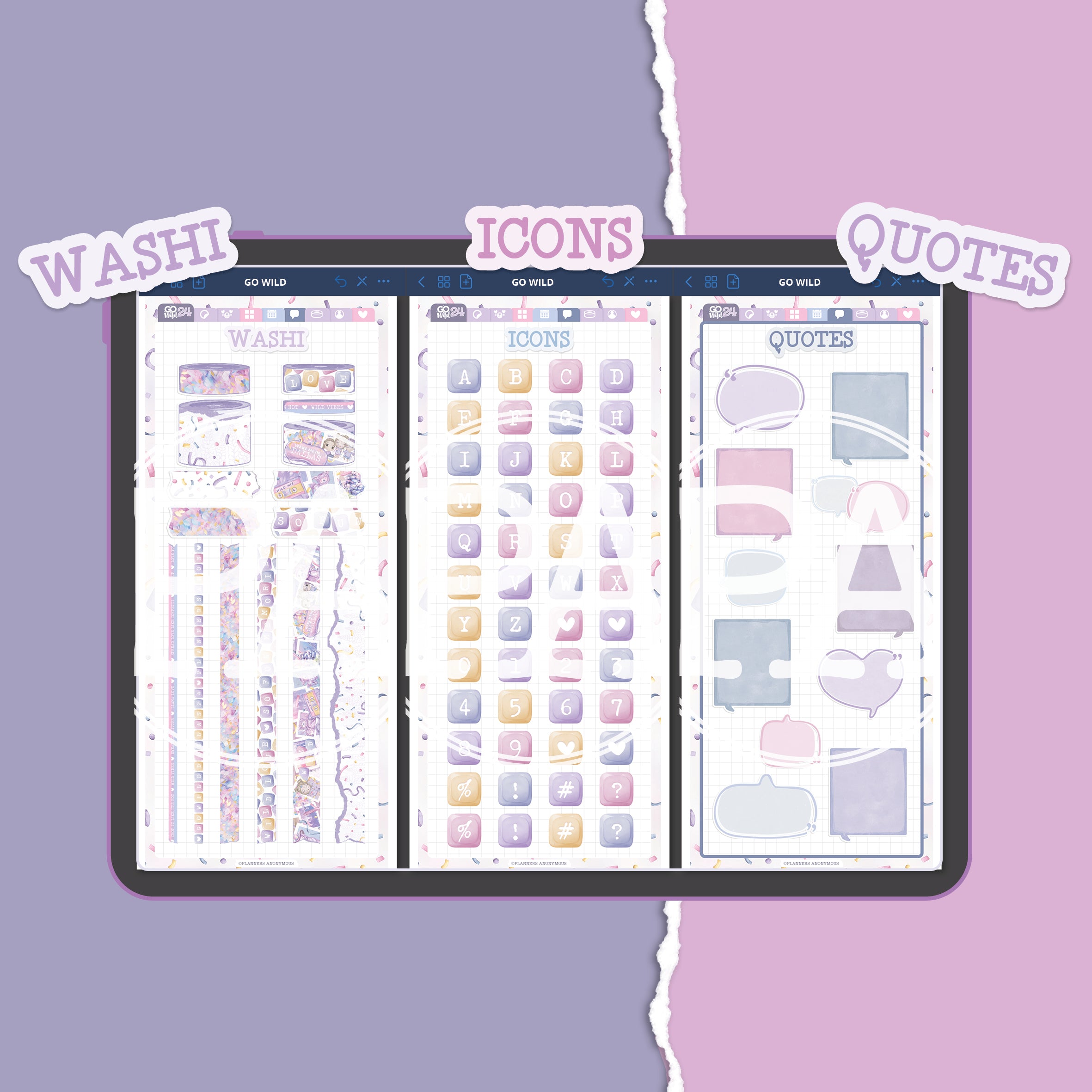 Go Wild Dallas '24 - Goodnotes Sticker Expansion Pack