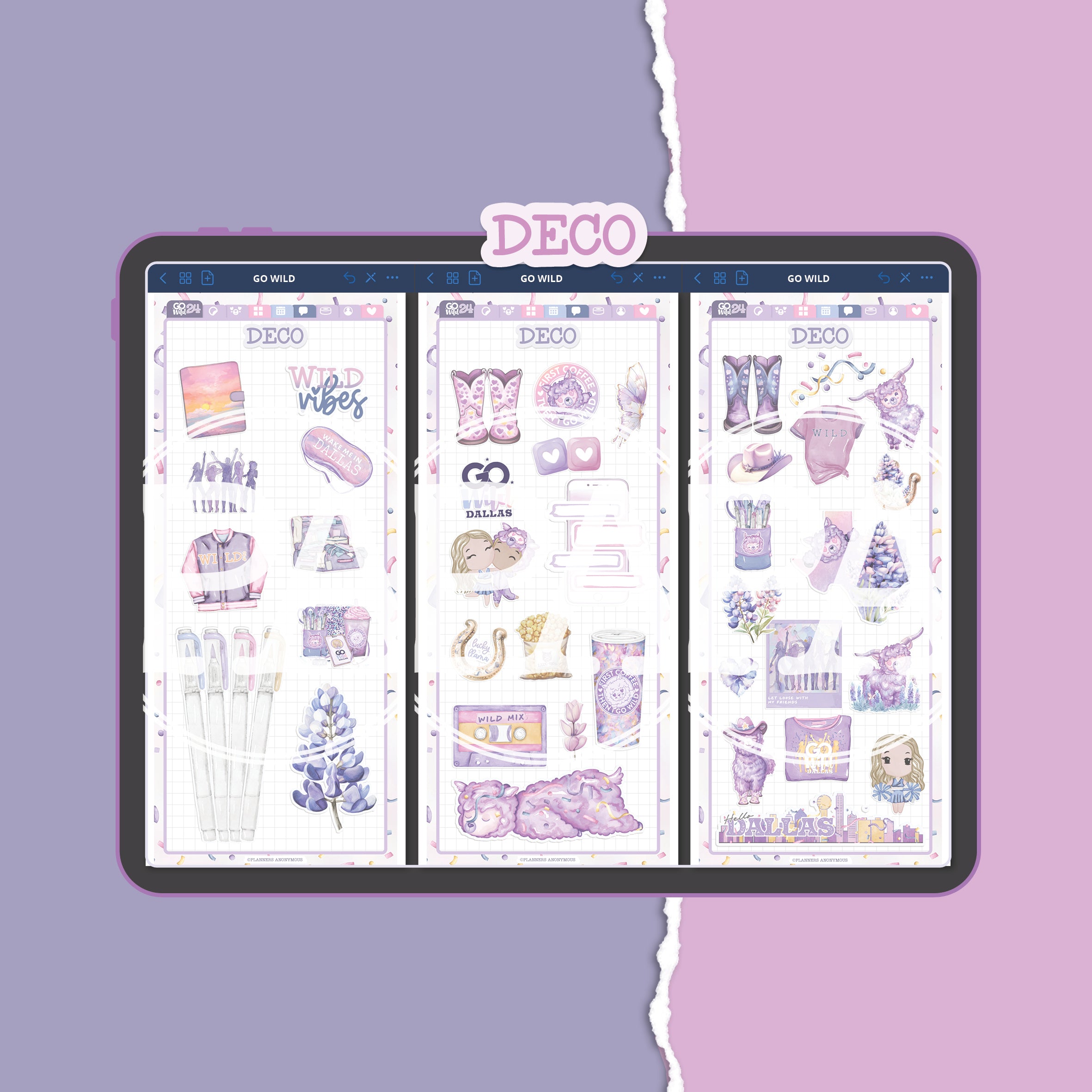 Go Wild Dallas '24 - Goodnotes Sticker Expansion Pack