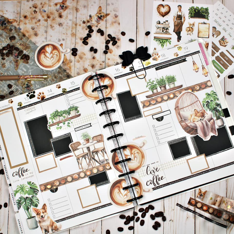 Coffee and Corgis Planner Kit