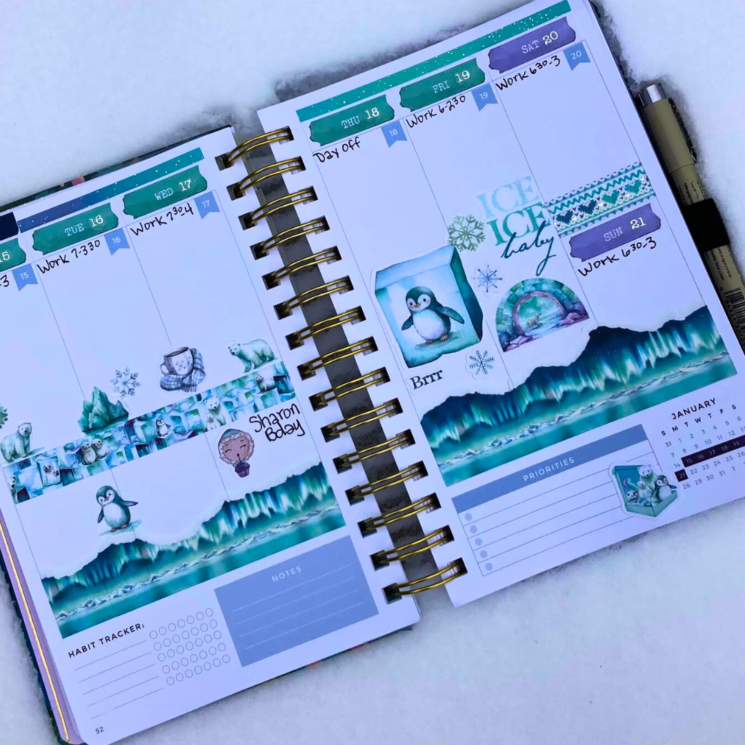 Arctic Adventures planner sticker book