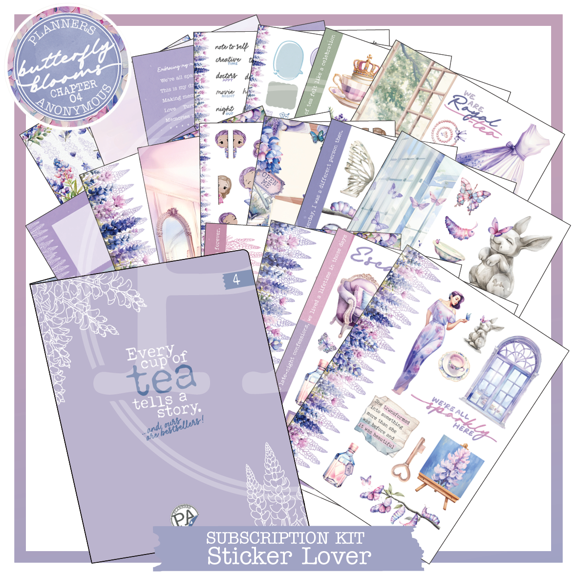 CH04: Butterfly Blooms Sticker Lover