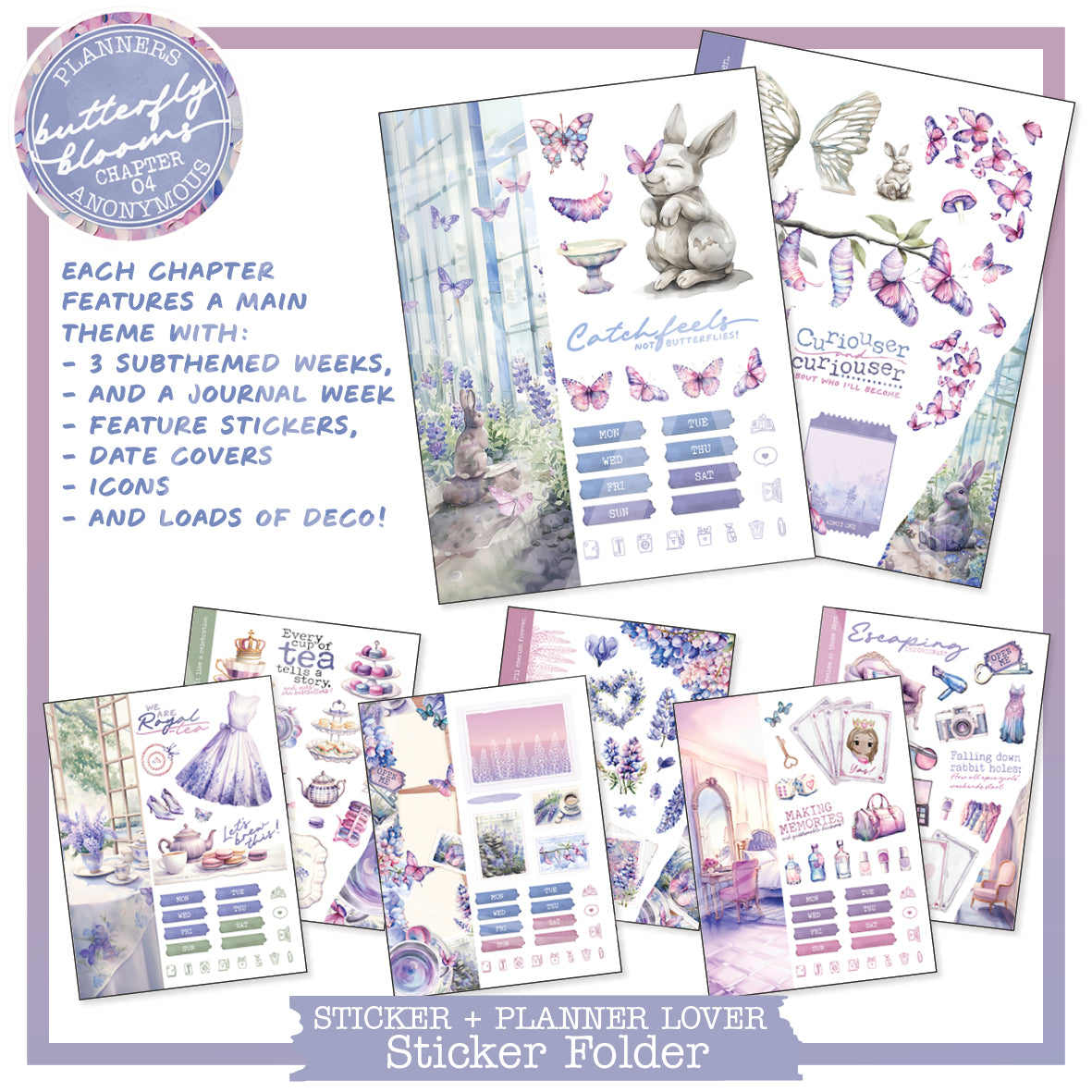 CH04: Butterfly Blooms Sticker Lover