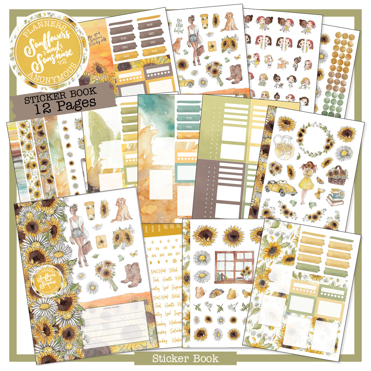 Sunflowers and Sunshine 2 Sticker Book