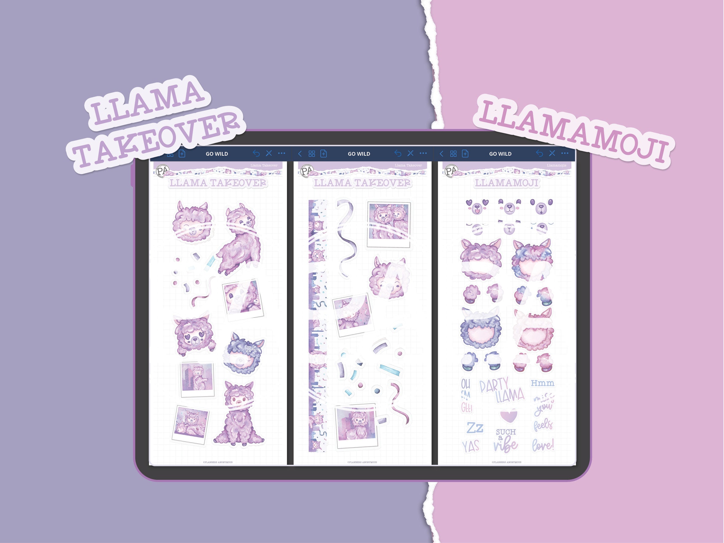 Llama Takeover - Goodnotes Sticker Pack