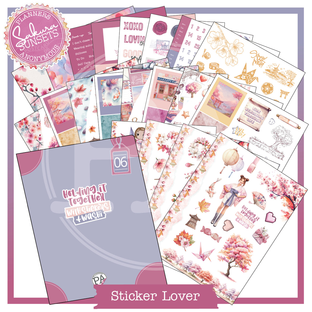 PC06: Sakura Sunsets Sticker Lover