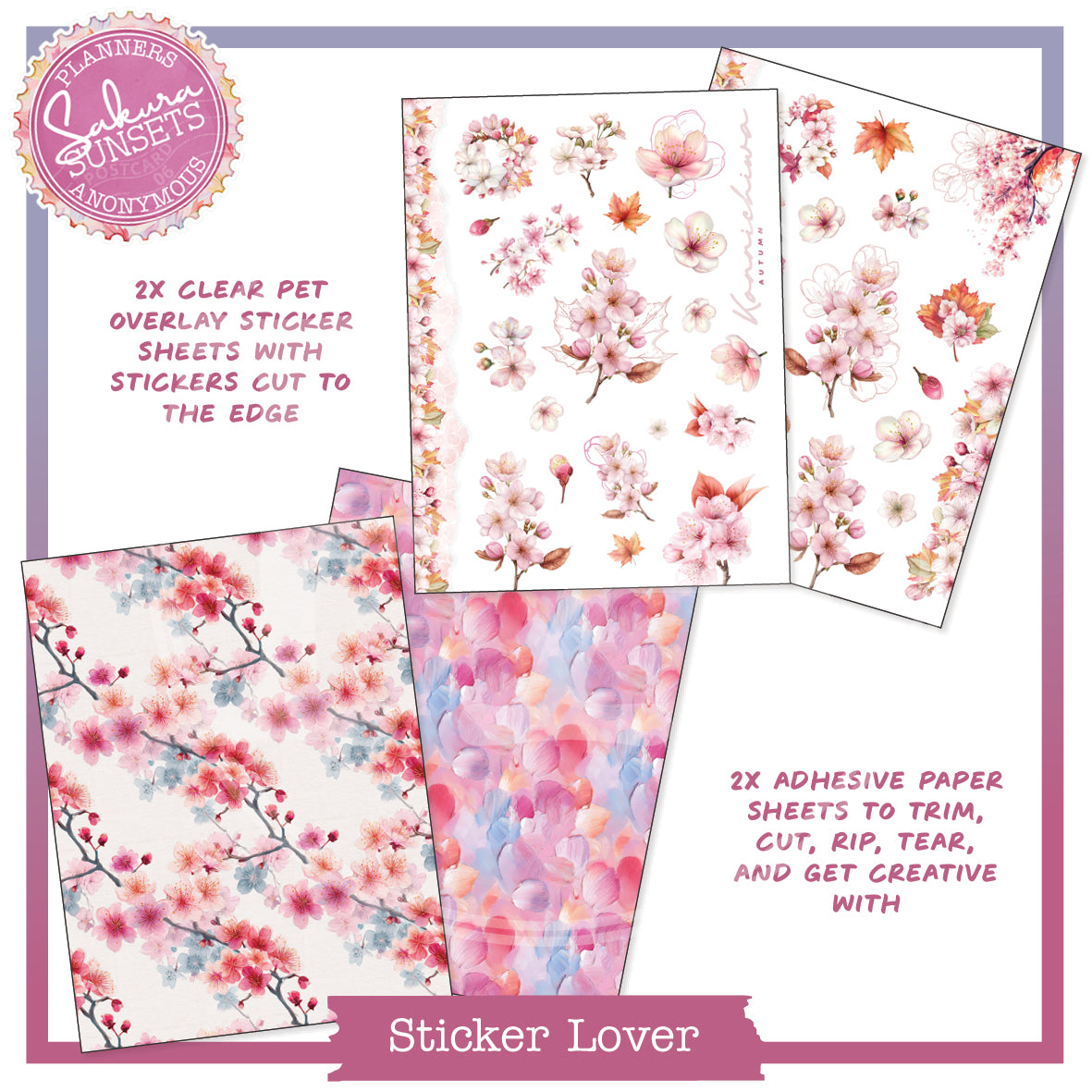 PC06: Sakura Sunsets Sticker Lover