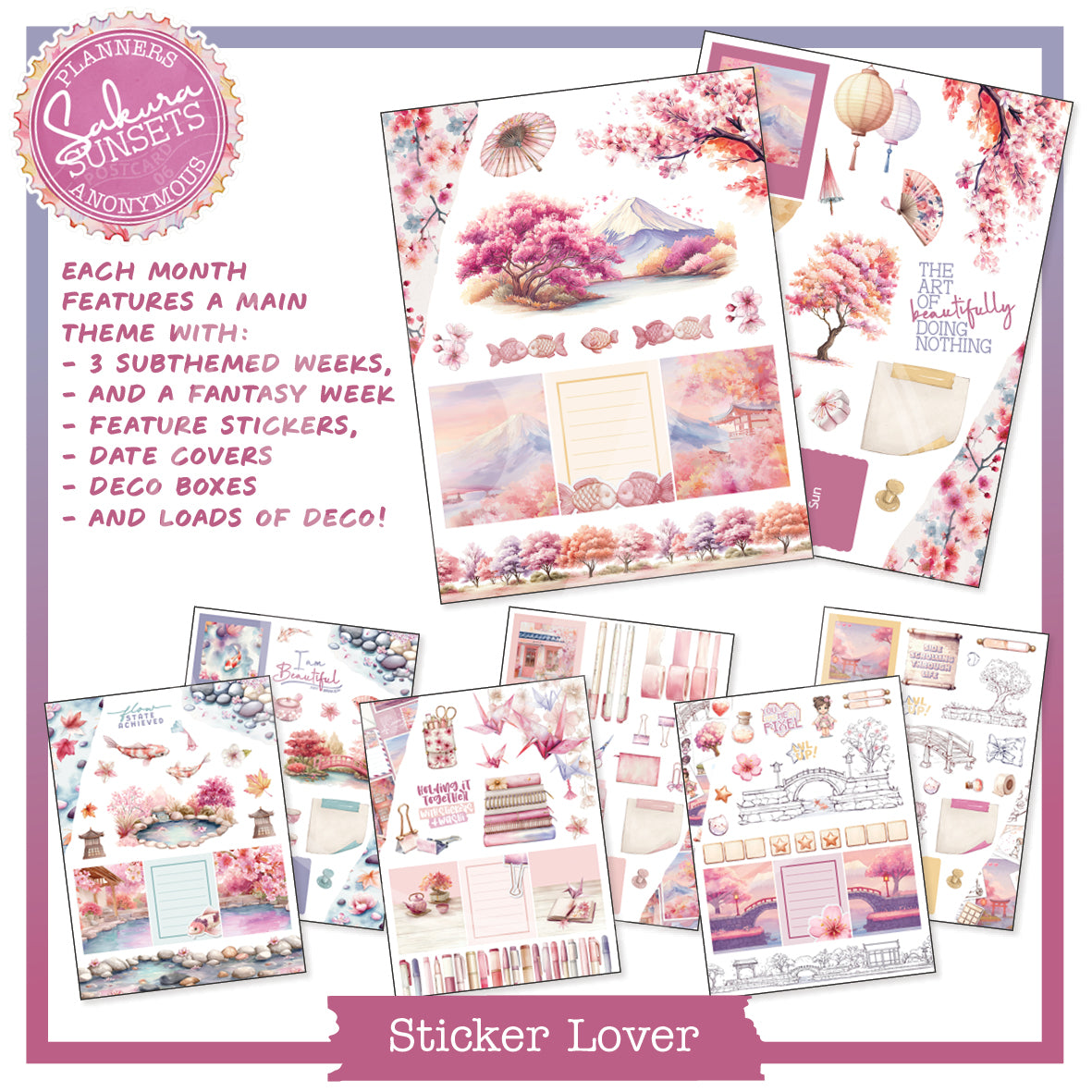 PC06: Sakura Sunsets Sticker Lover