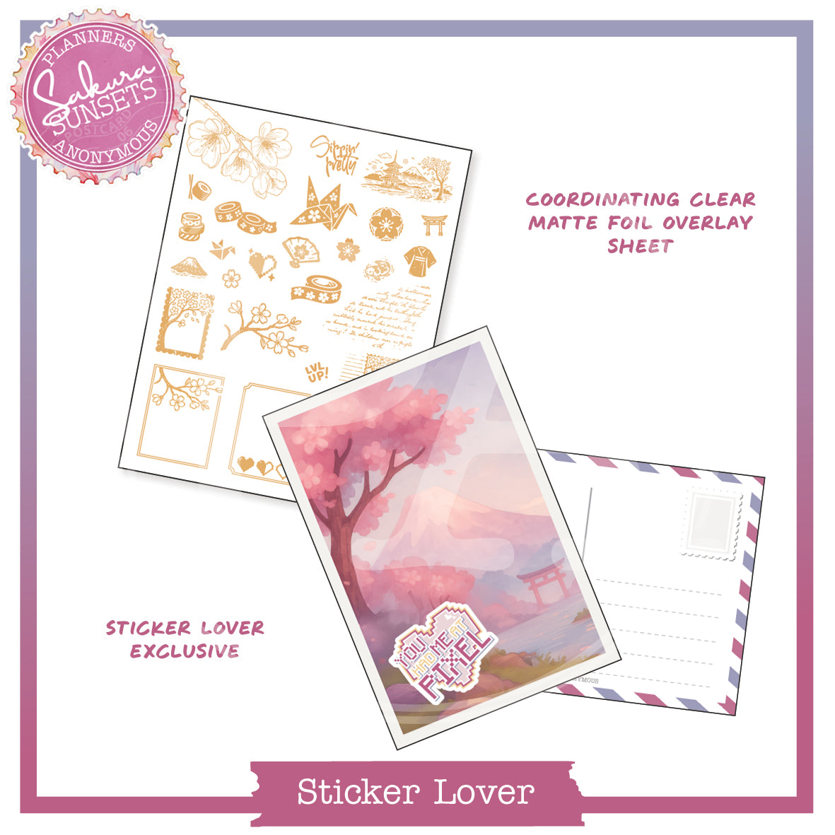 PC06: Sakura Sunsets Sticker Lover