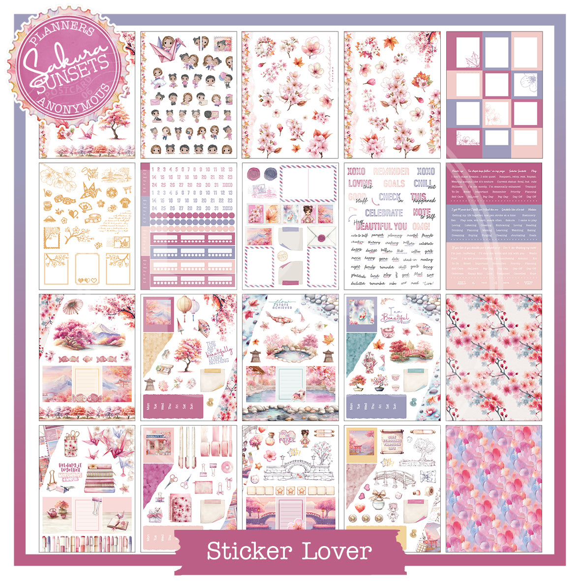 PC06: Sakura Sunsets Planner Lover Kit