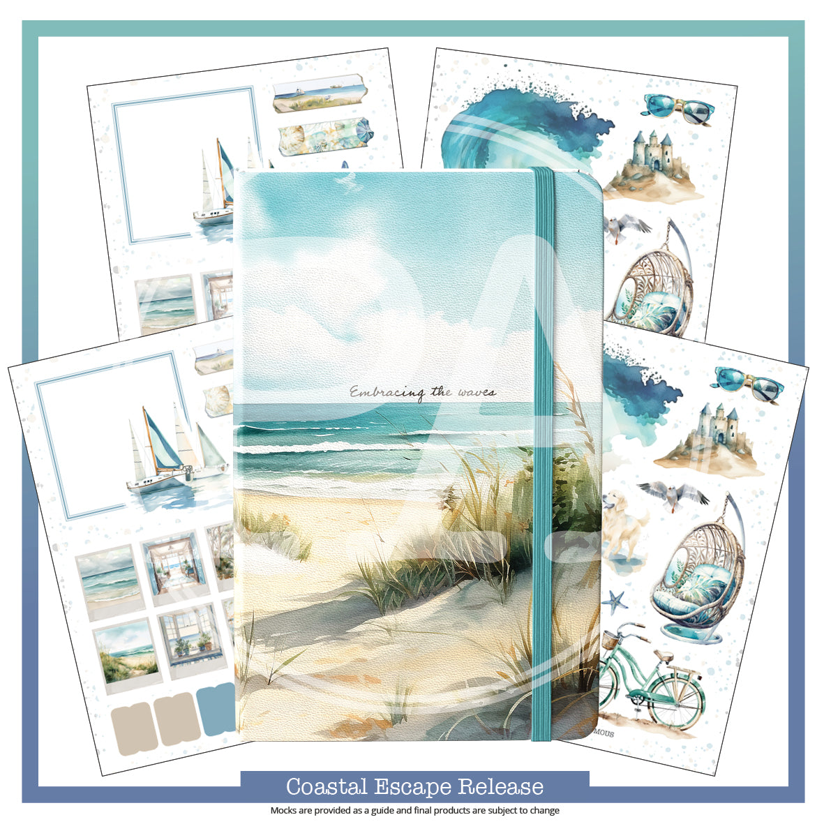 Coastal Escape A5 Creative Journal Notebook