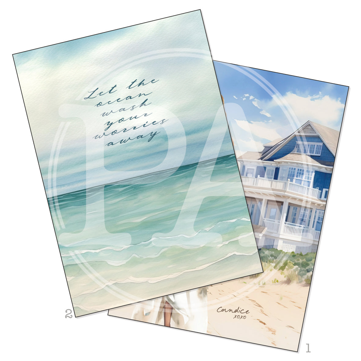 Coastal Escape Printable Art Card