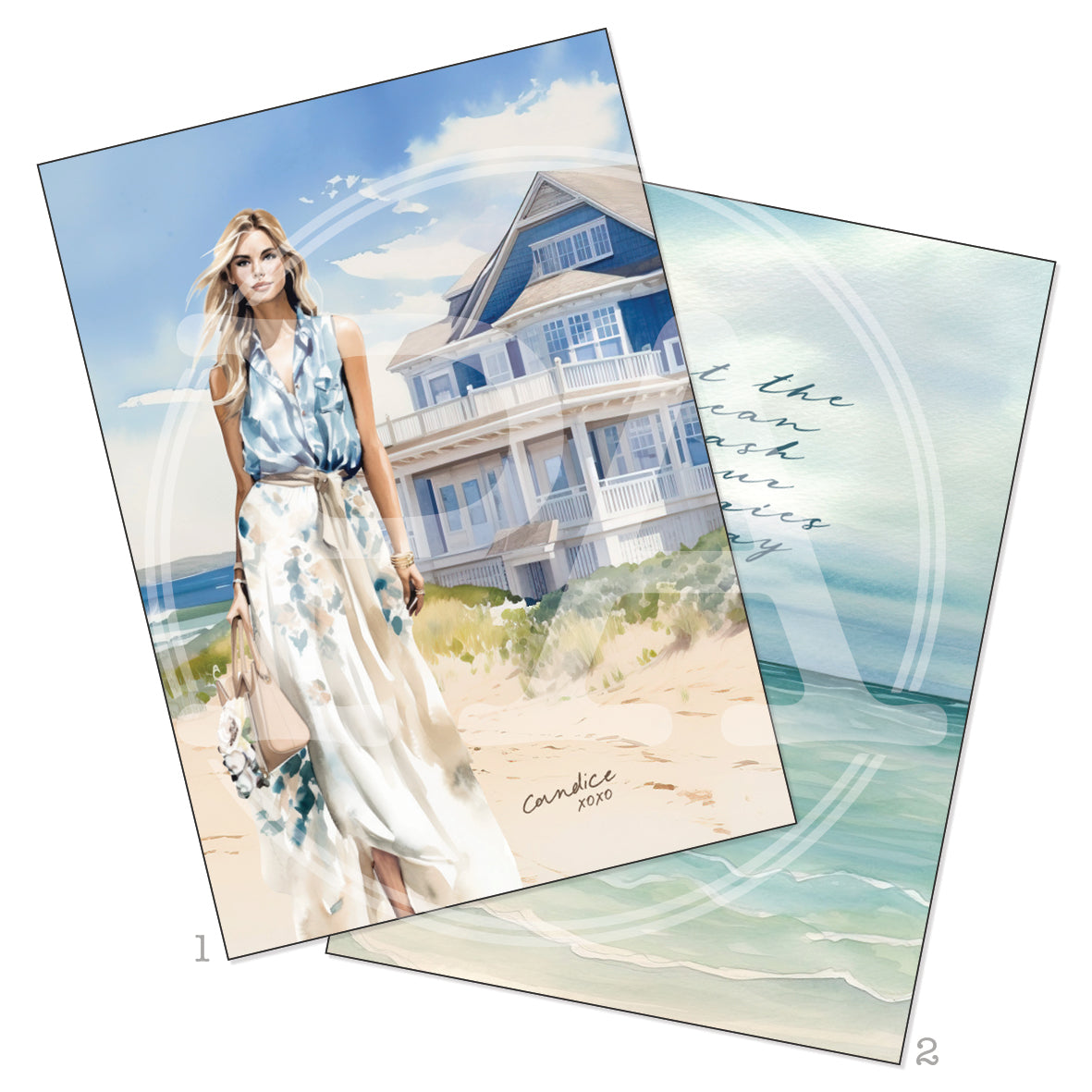 Coastal Escape Printable Art Card