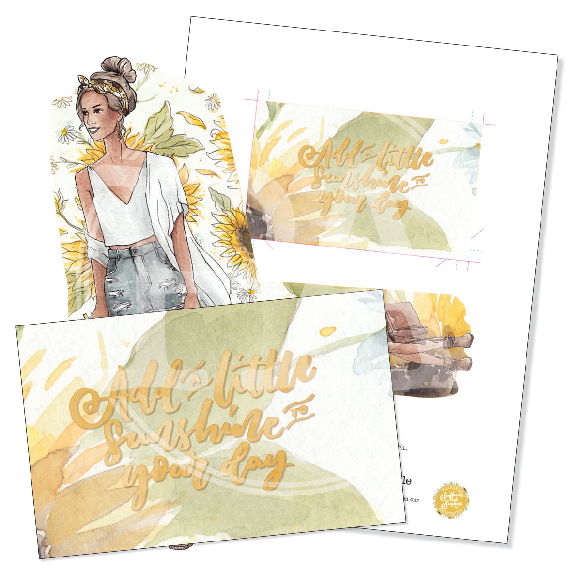 Sunflowers and Sunshine Pocket Printable
