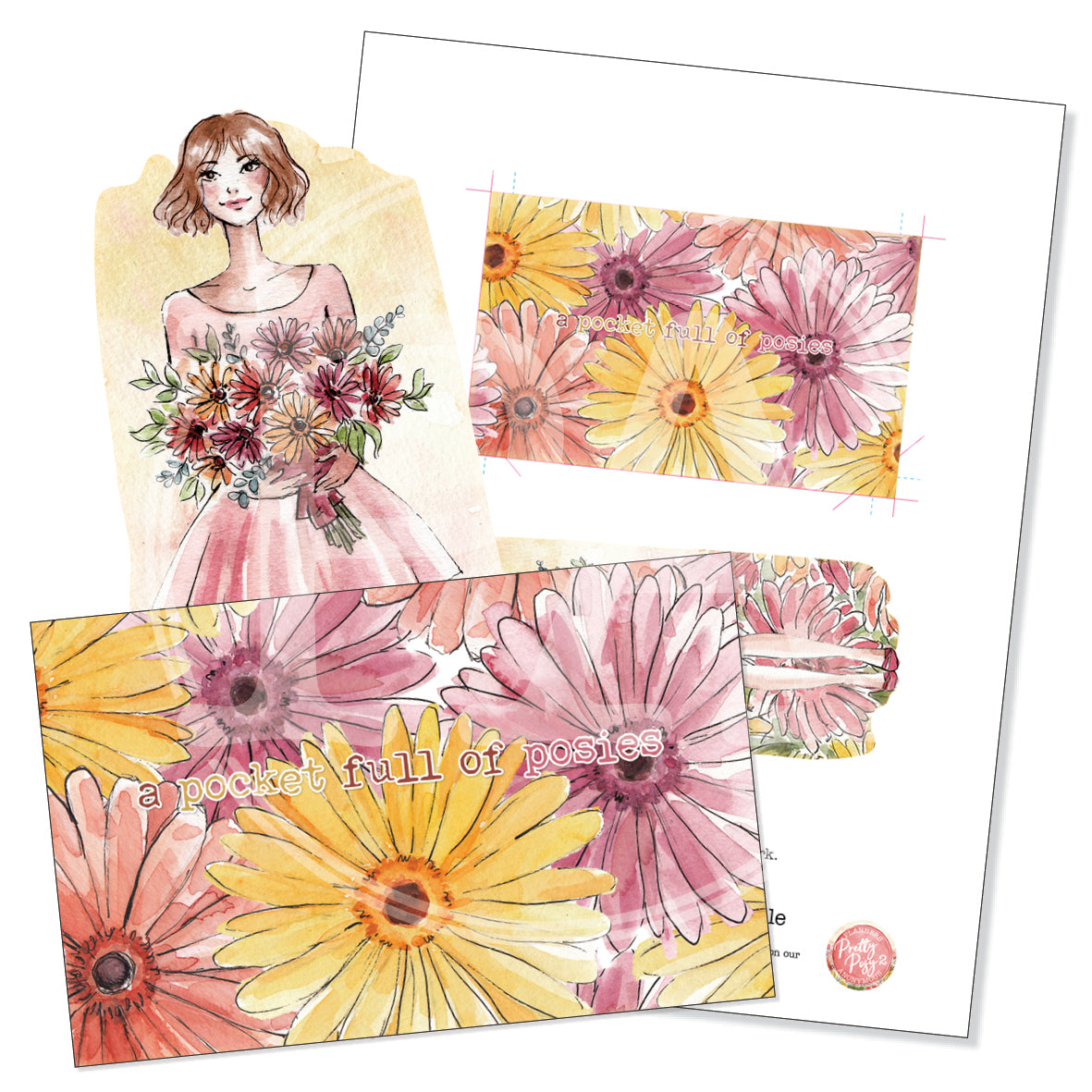Pretty Posy Pocket Printable