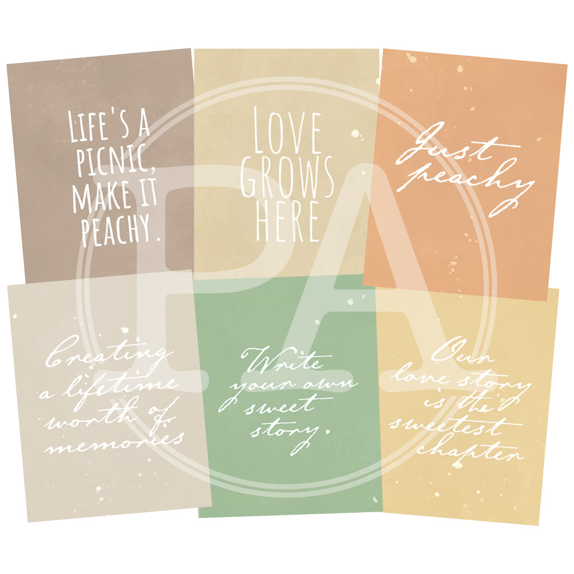 Peach Promenade Quote Cards