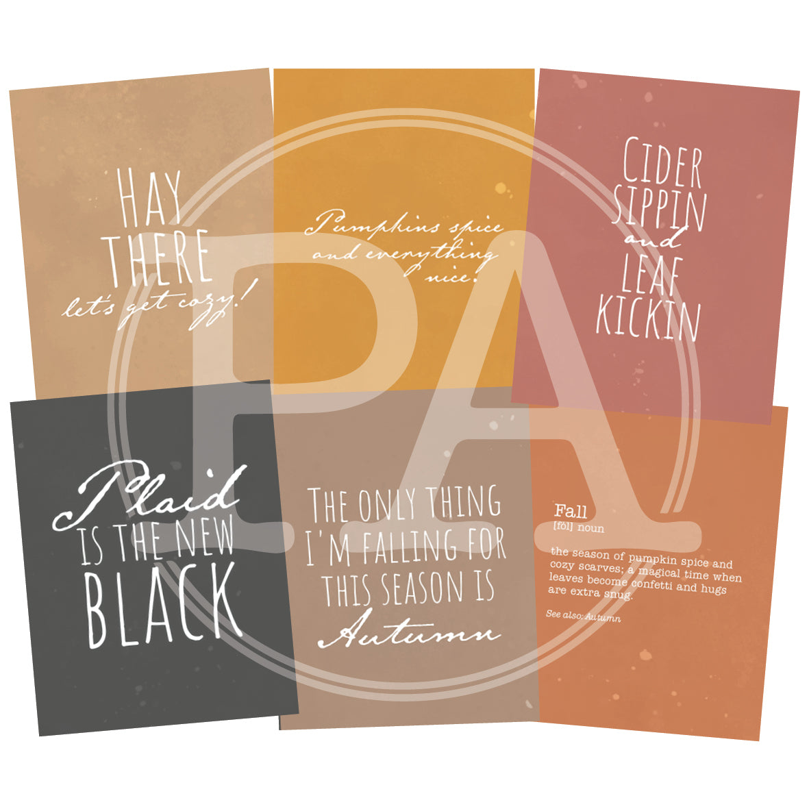 Farmhouse Fall Quote Cards