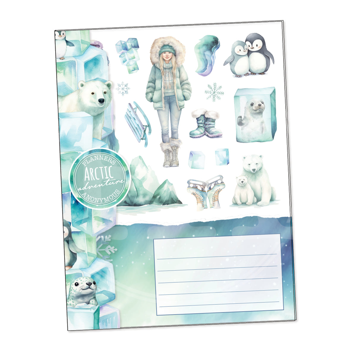 Arctic Adventures planner sticker book