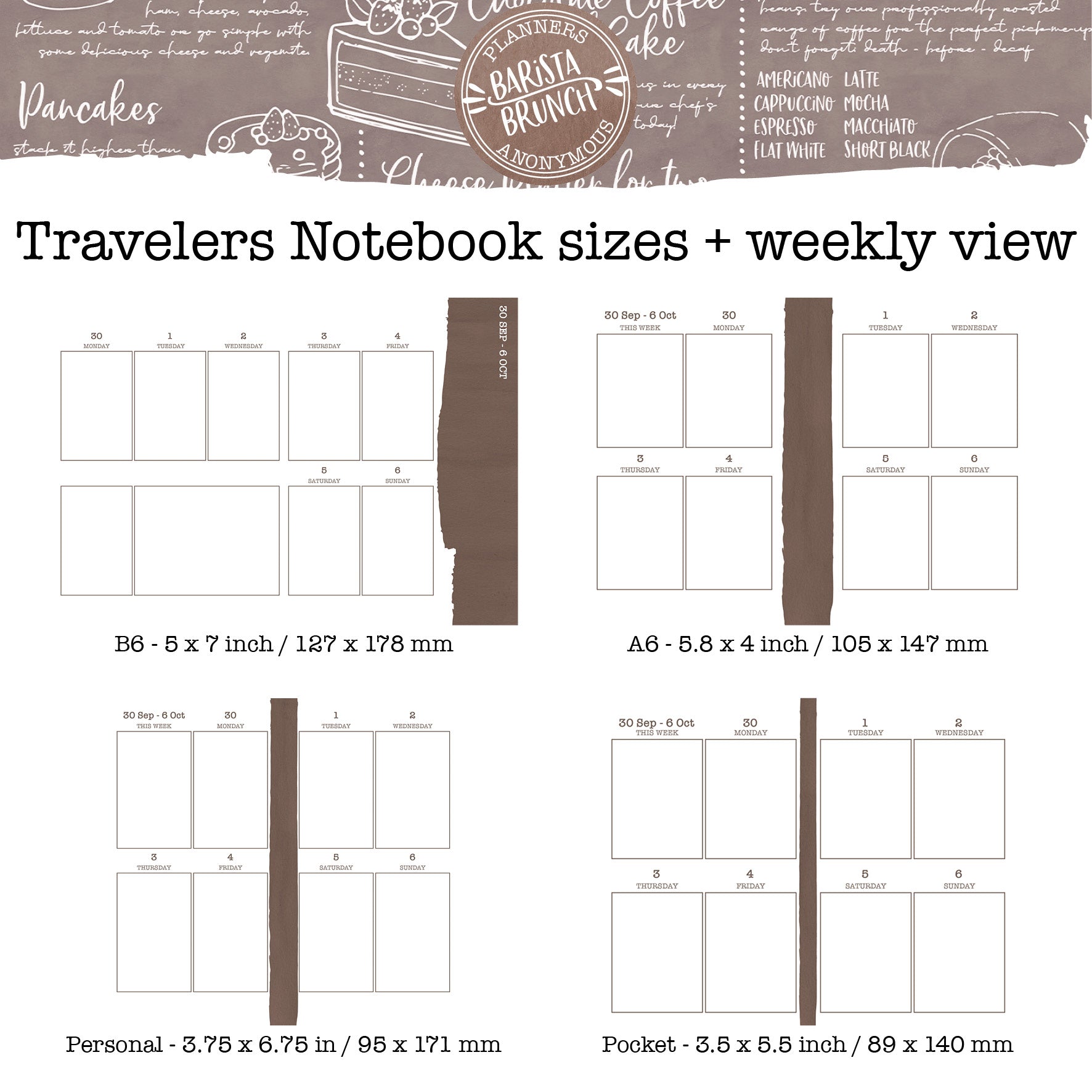 Barista Brunch Printable Inserts
