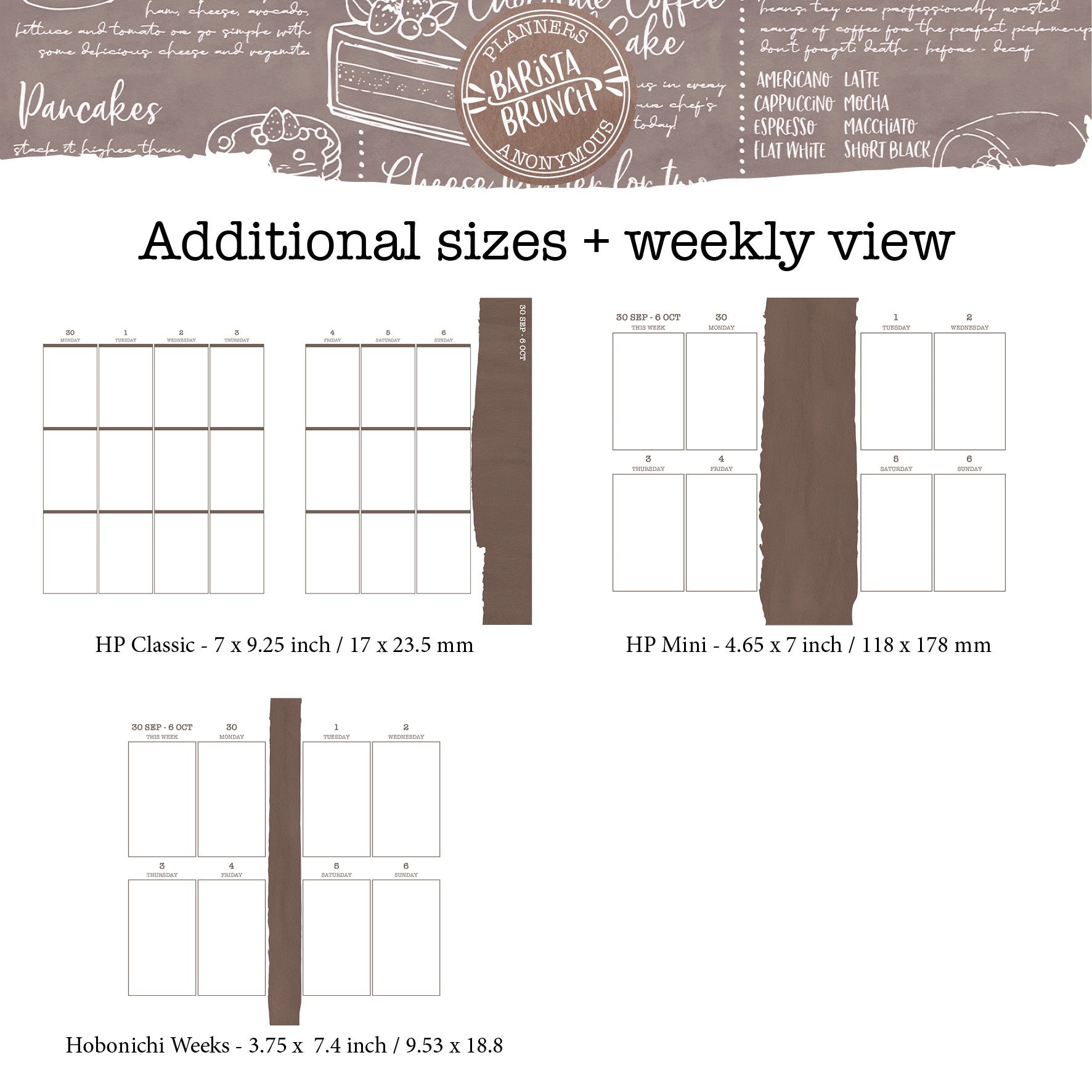 Barista Brunch Printable Inserts