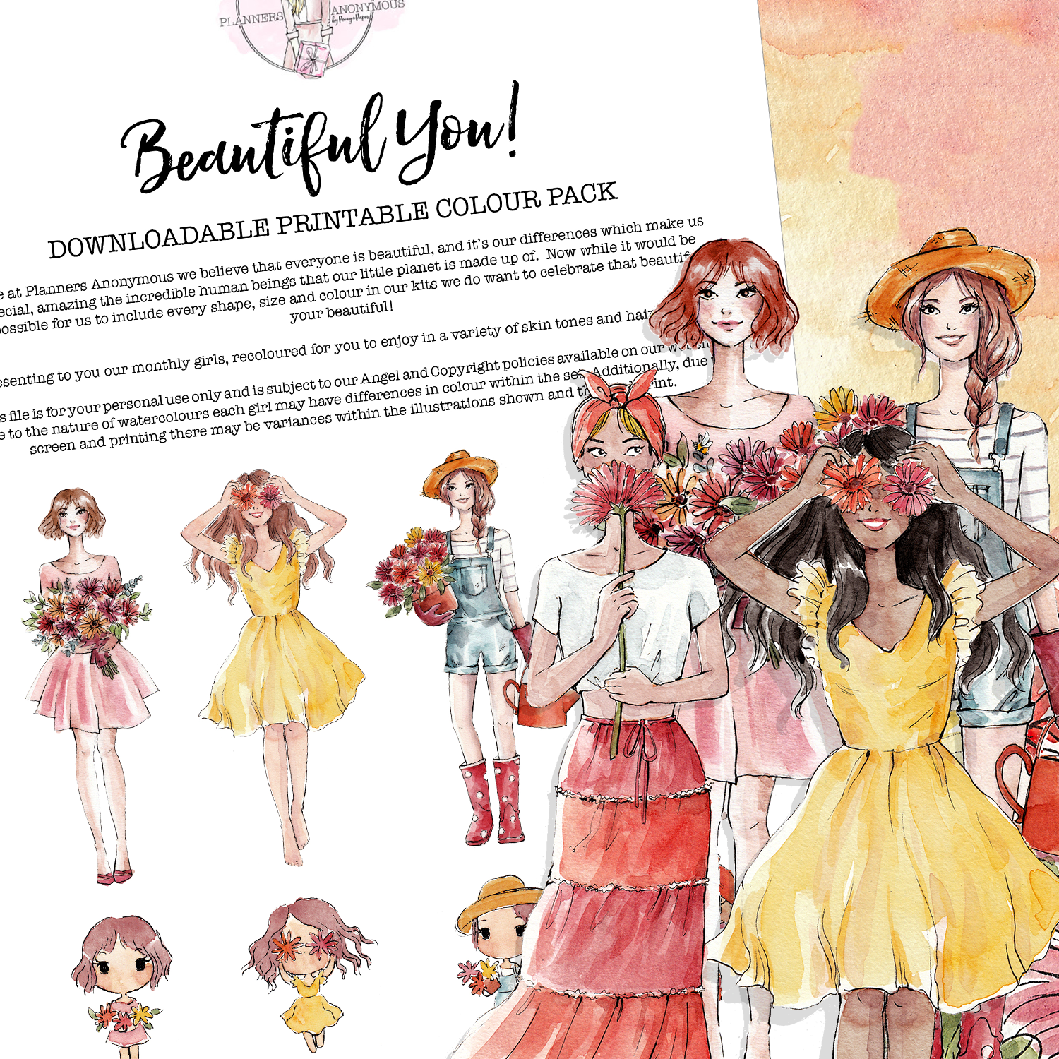 Pretty Posy Beautiful You Downloads