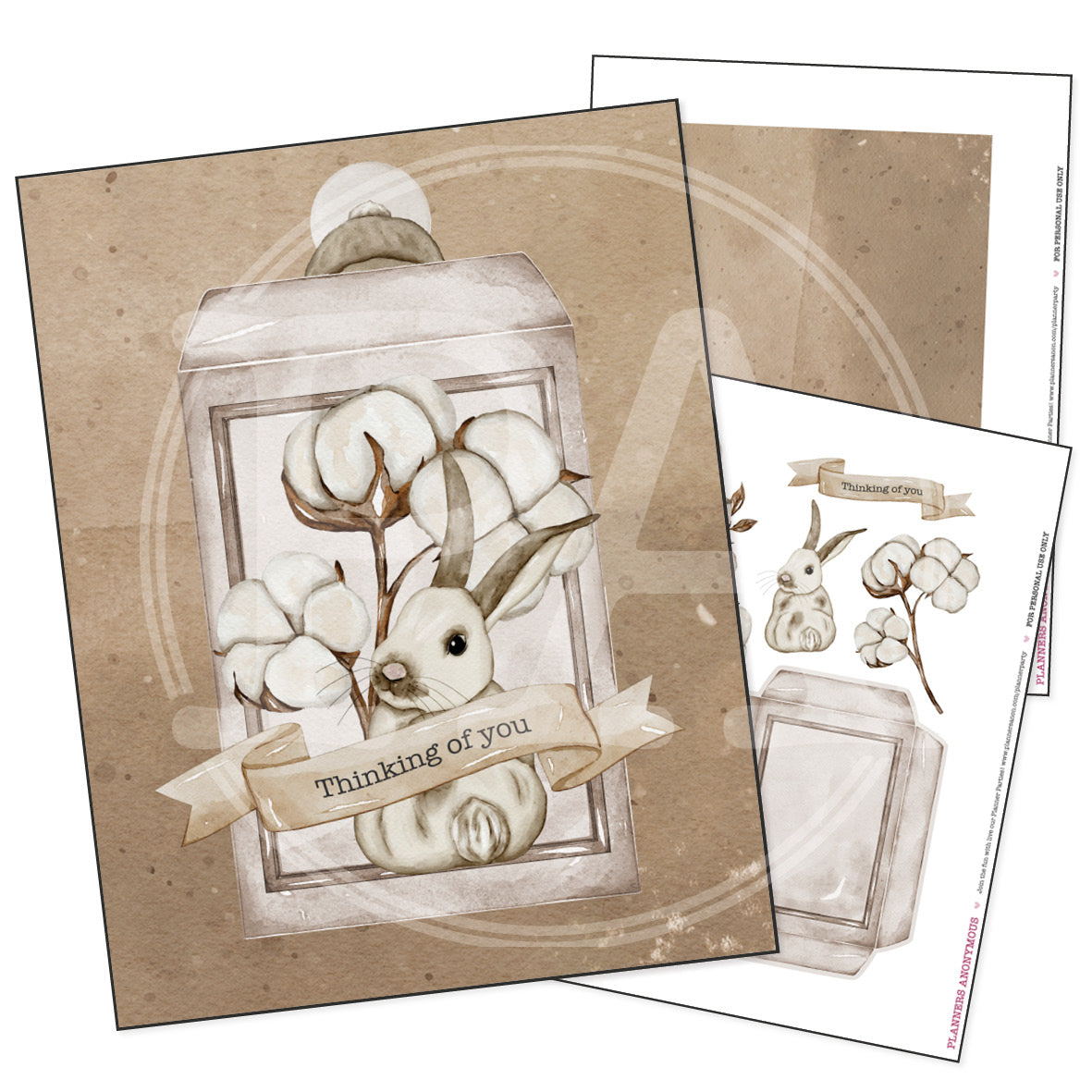 Country Cottage Bunny Card