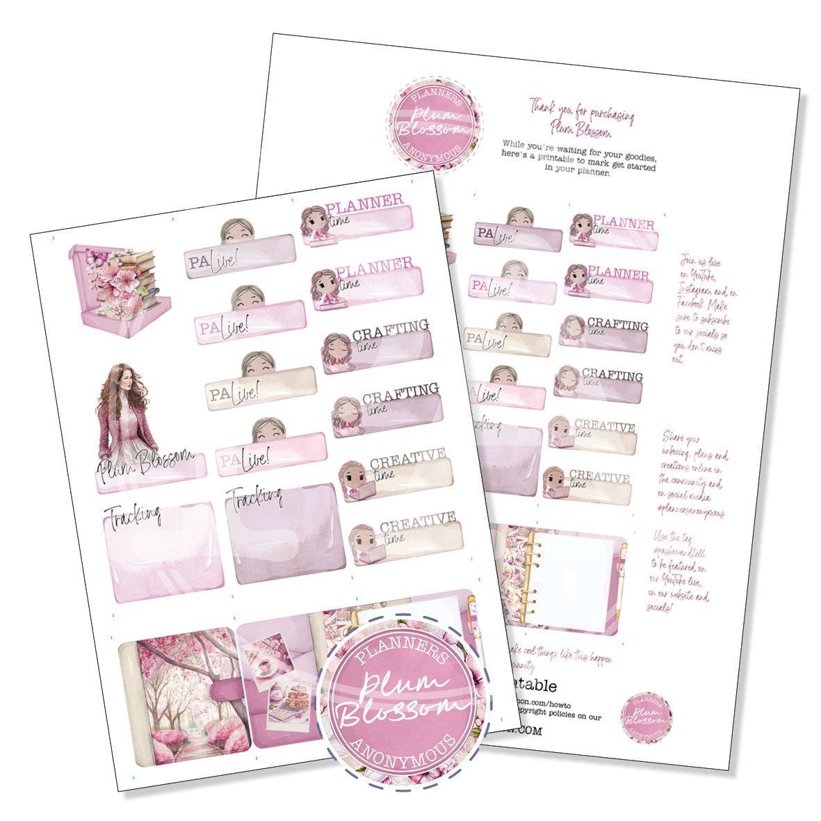 Plum Blossom Community Printable