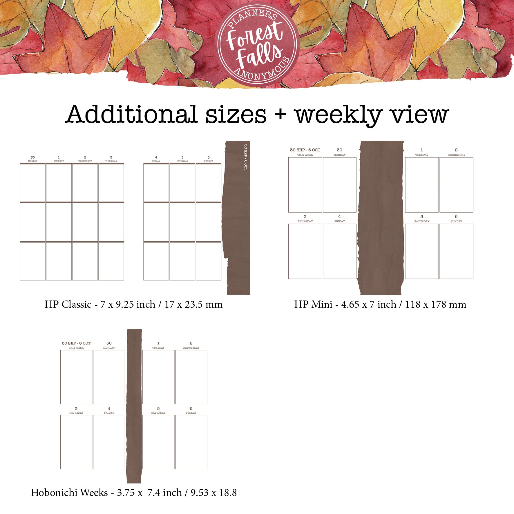 Forest Falls Printable Inserts