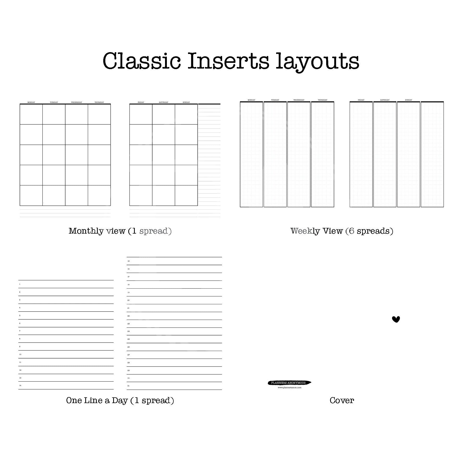 Basic Heart Inserts - Printed