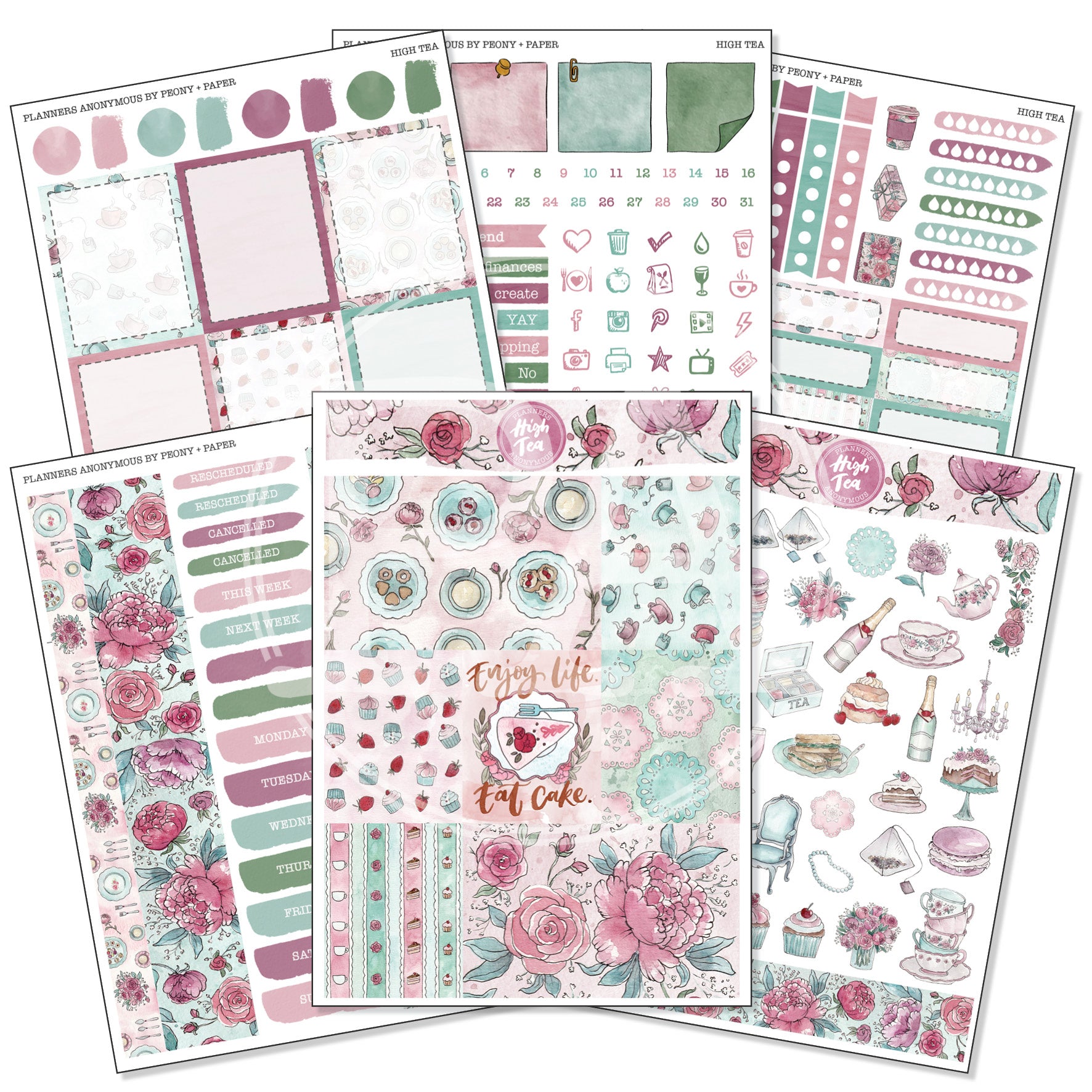 High Tea - Weekly Sticker Kit