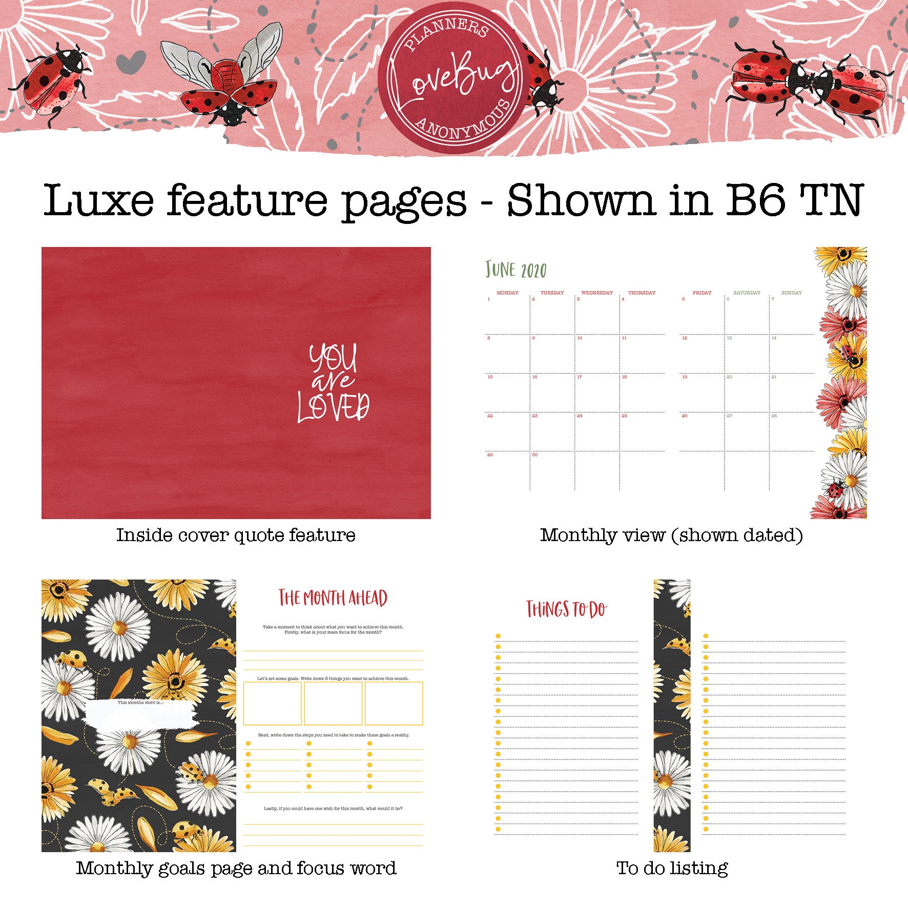 Love Bug - Printable Inserts