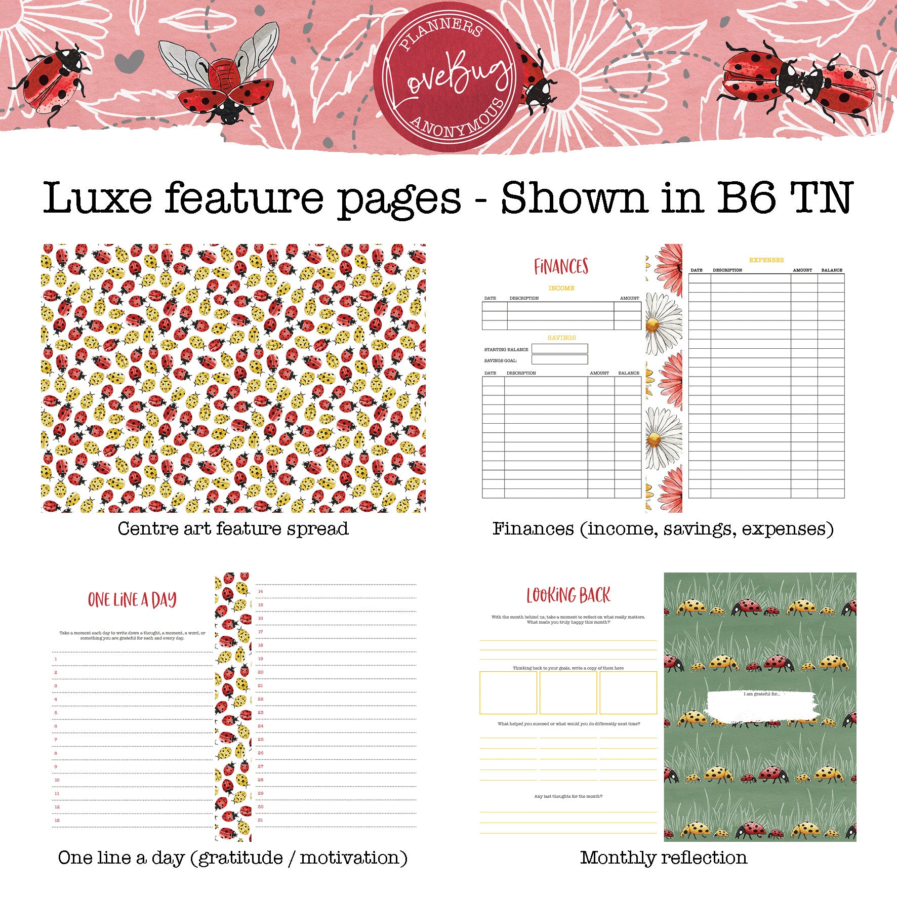 Love Bug - Printable Inserts