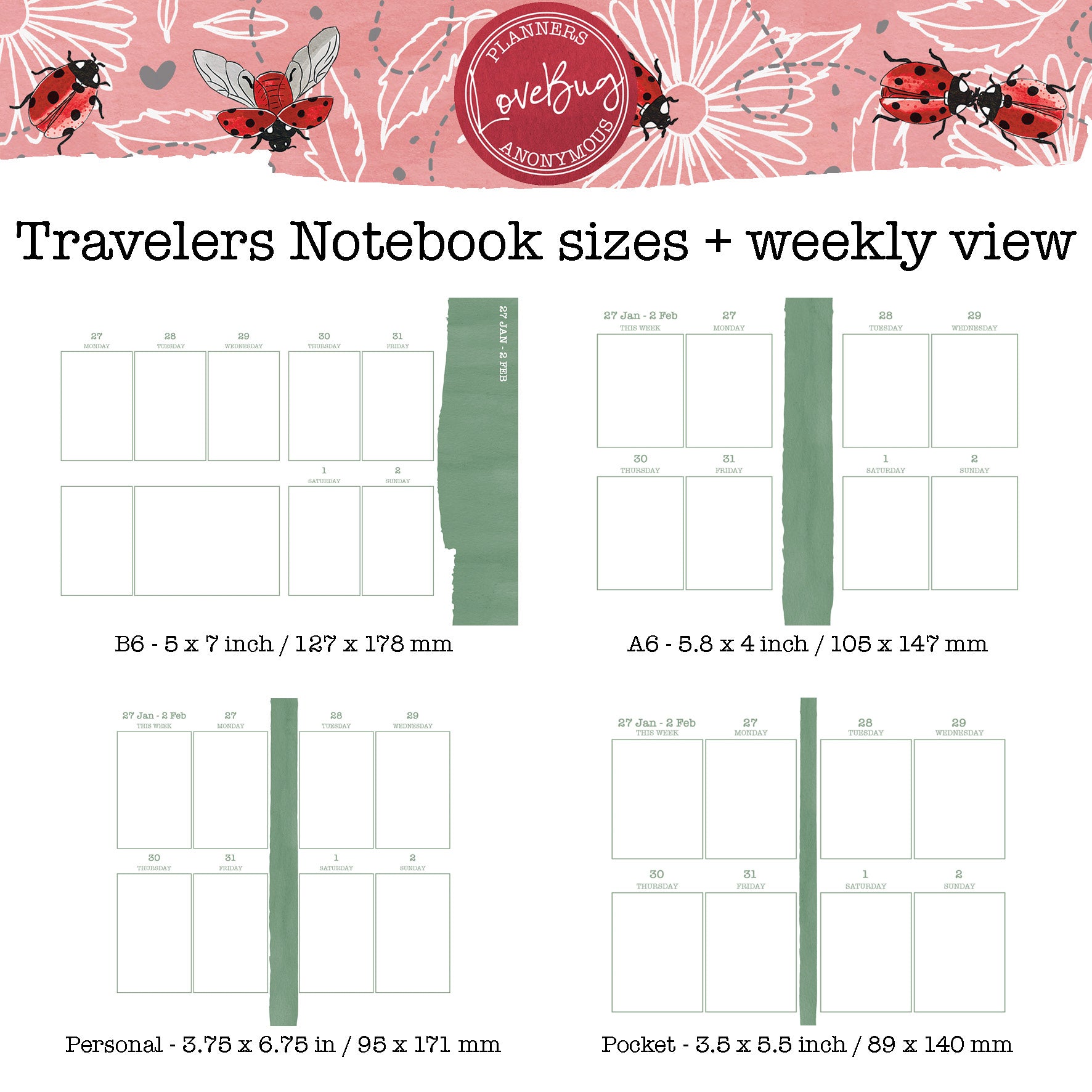 Love Bug - Printable Inserts