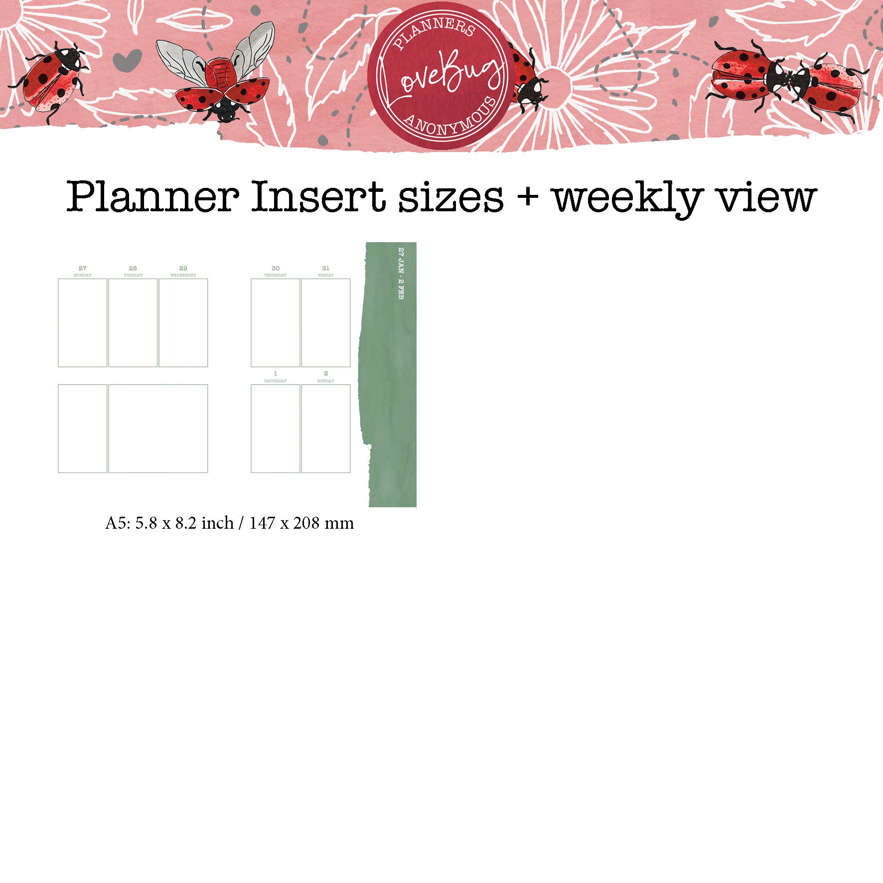 Love Bug - Printable Inserts