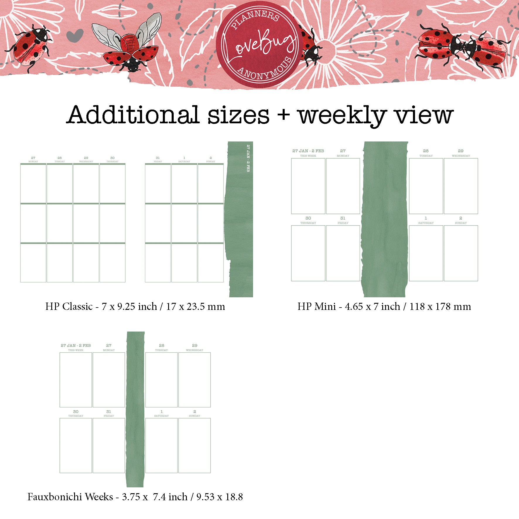 Love Bug - Printable Inserts