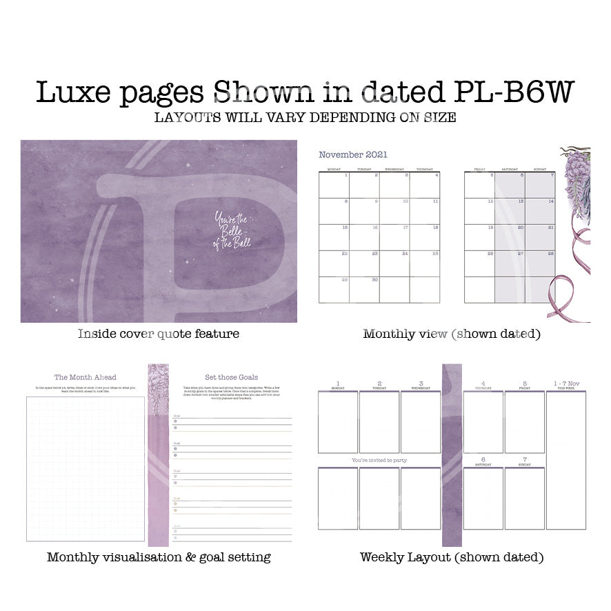 Masquerade Inserts Luxe Weekly Printable