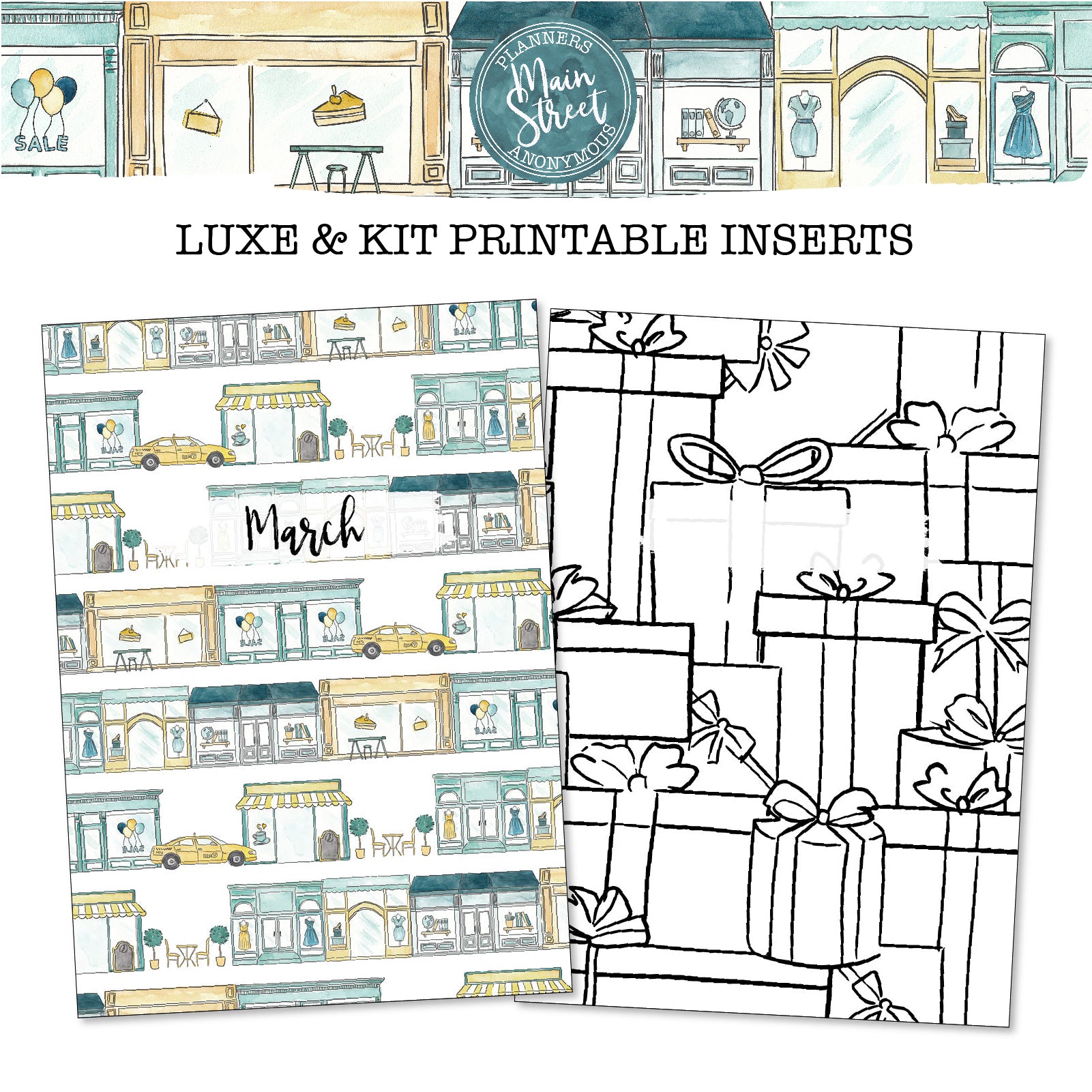 Main Street Printable Inserts