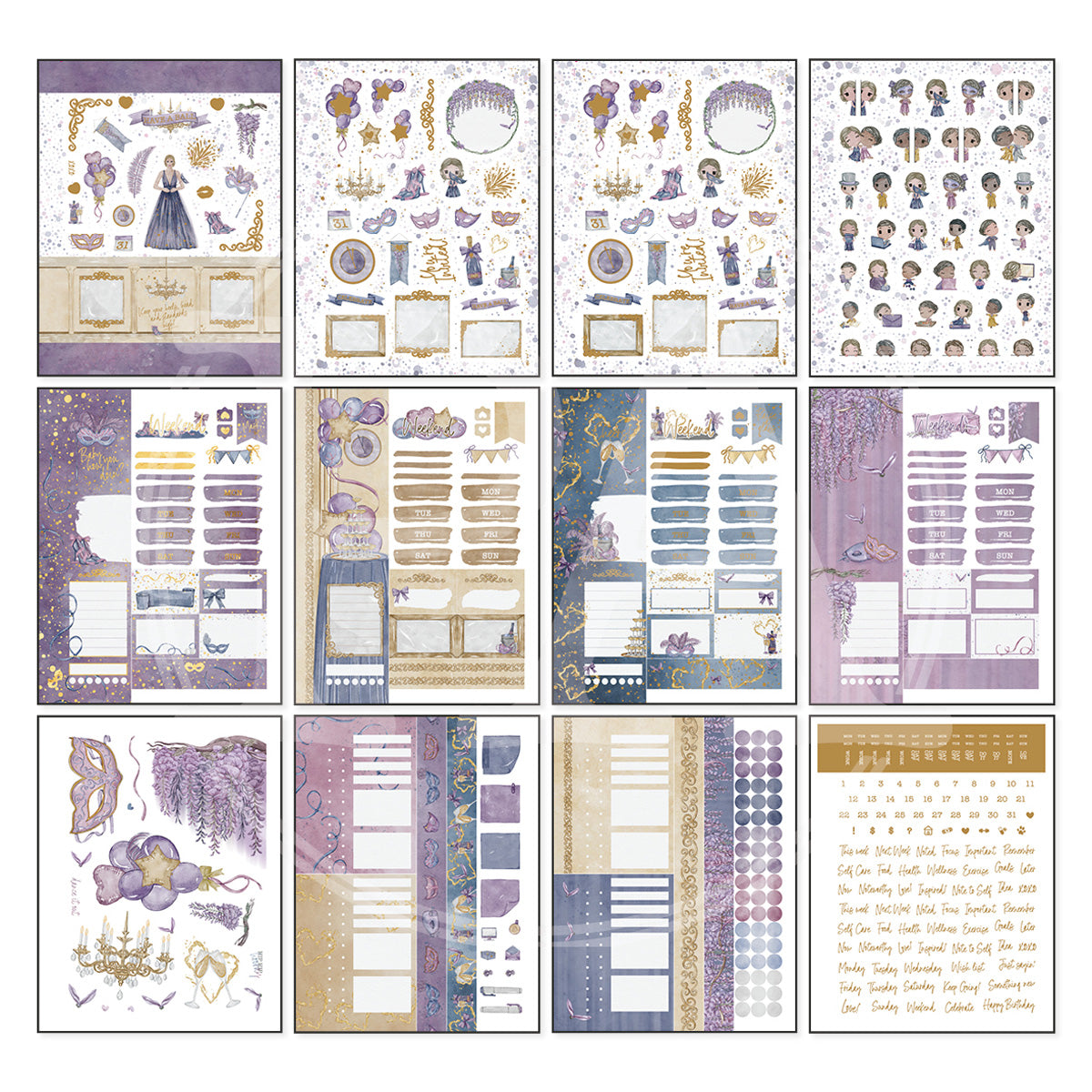 Masquerade Planner Sticker Book