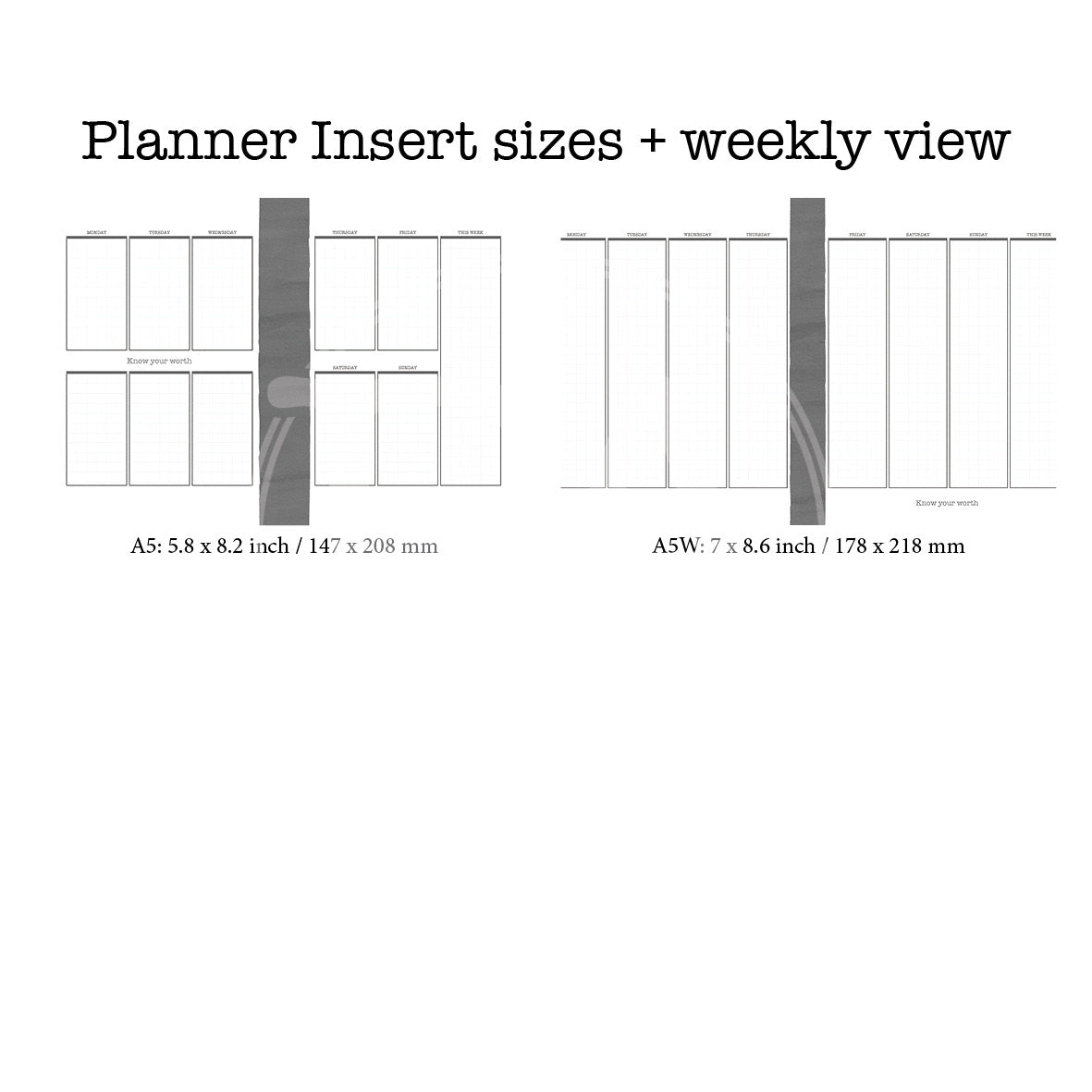 Milk Bar Printable Luxe Weekly Inserts