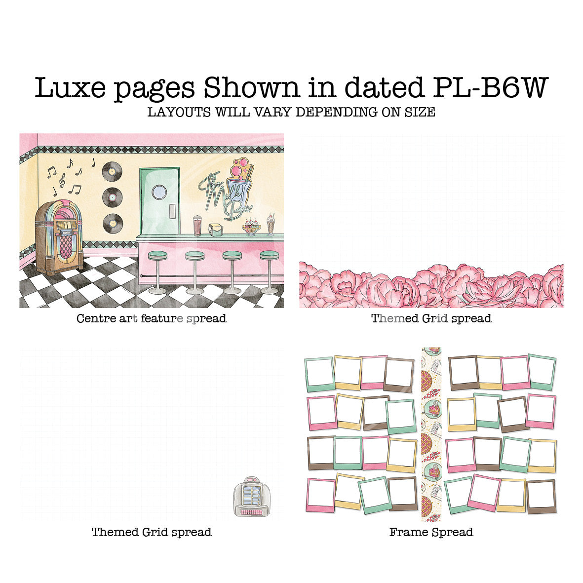 Milk Bar Printable Luxe Weekly Inserts
