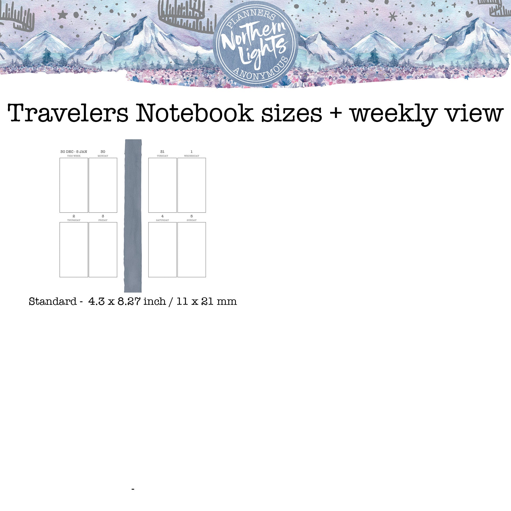 Northern Lights Printable Inserts