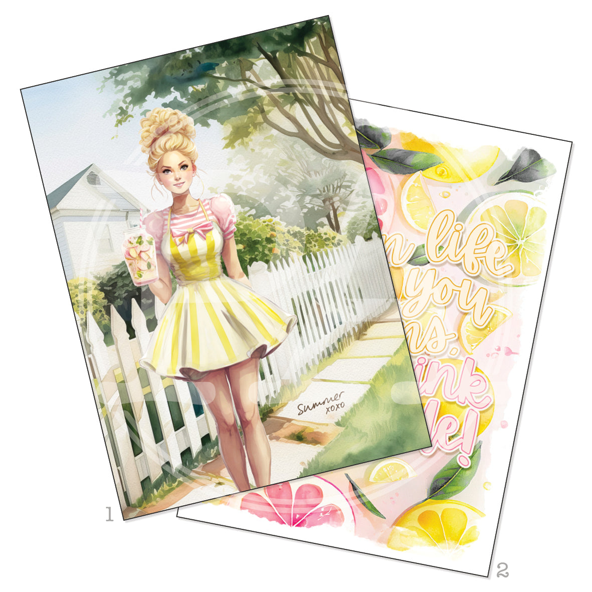 Pink Lemonade Printable Art Card