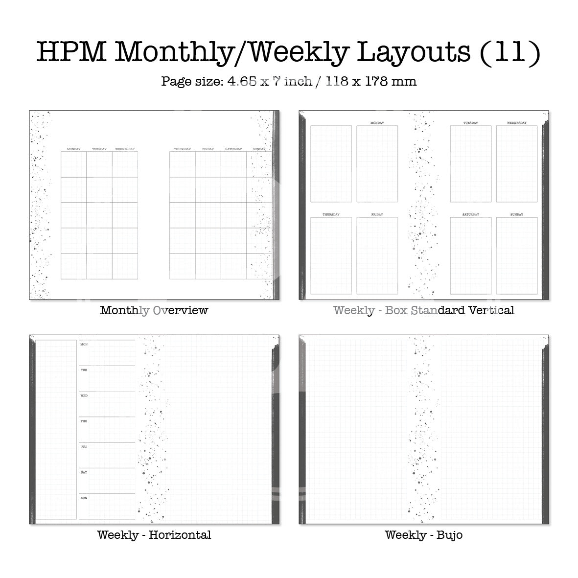Bon Voyage Printable Luxe Weekly Inserts