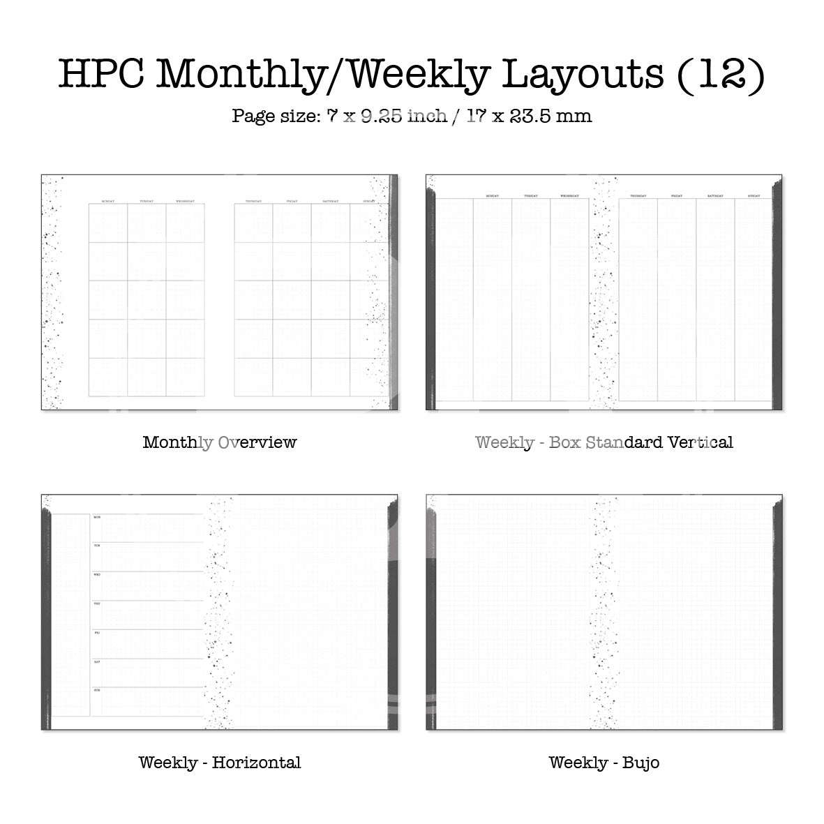 Bon Voyage Printable Luxe Weekly Inserts
