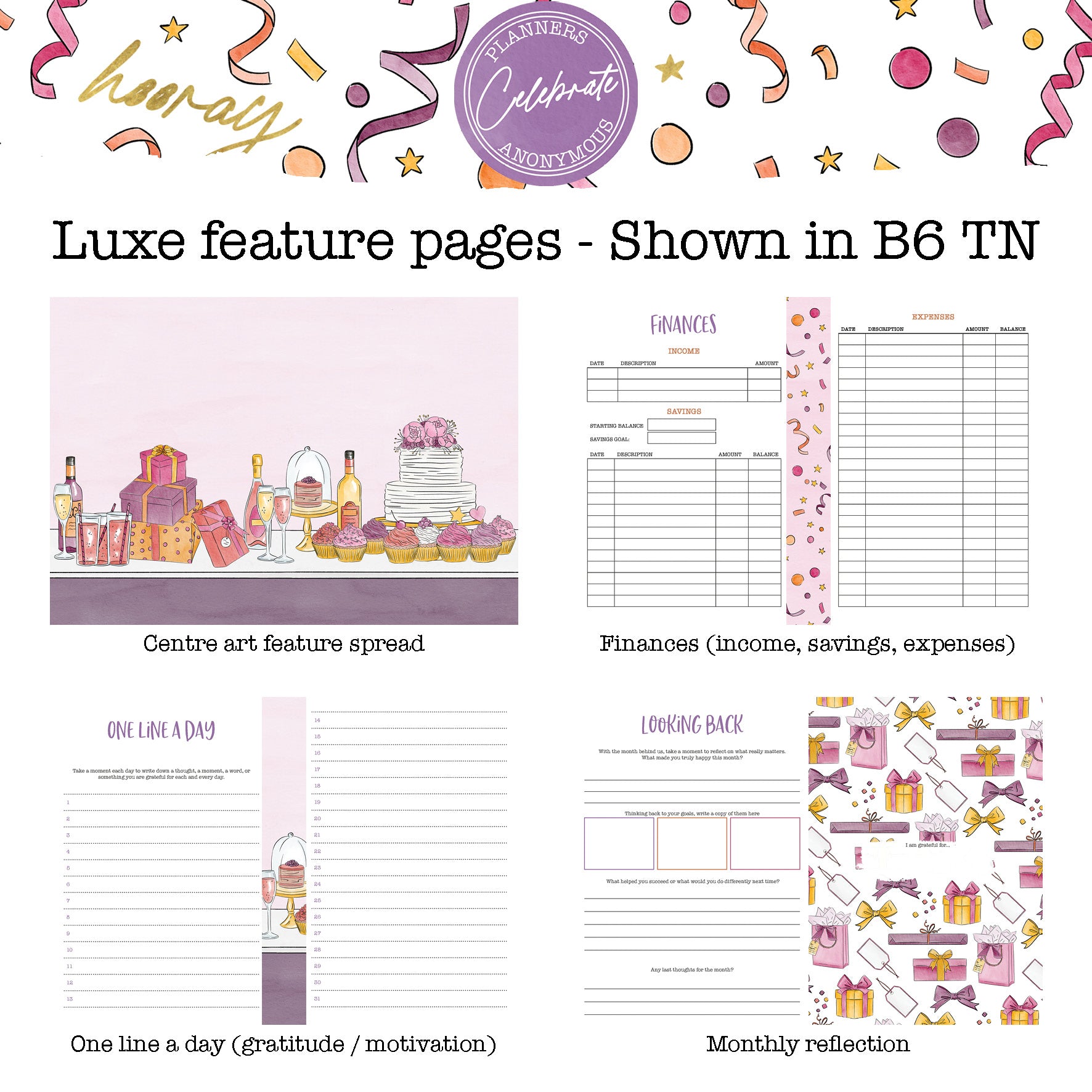 Celebrate - Printable Inserts - Luxe Weekly