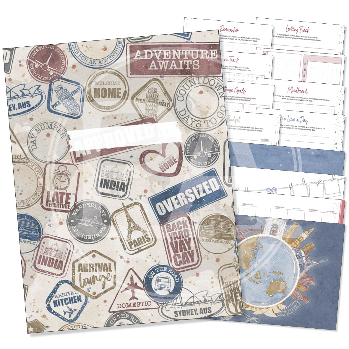 Bon Voyage Printable Luxe Weekly Inserts