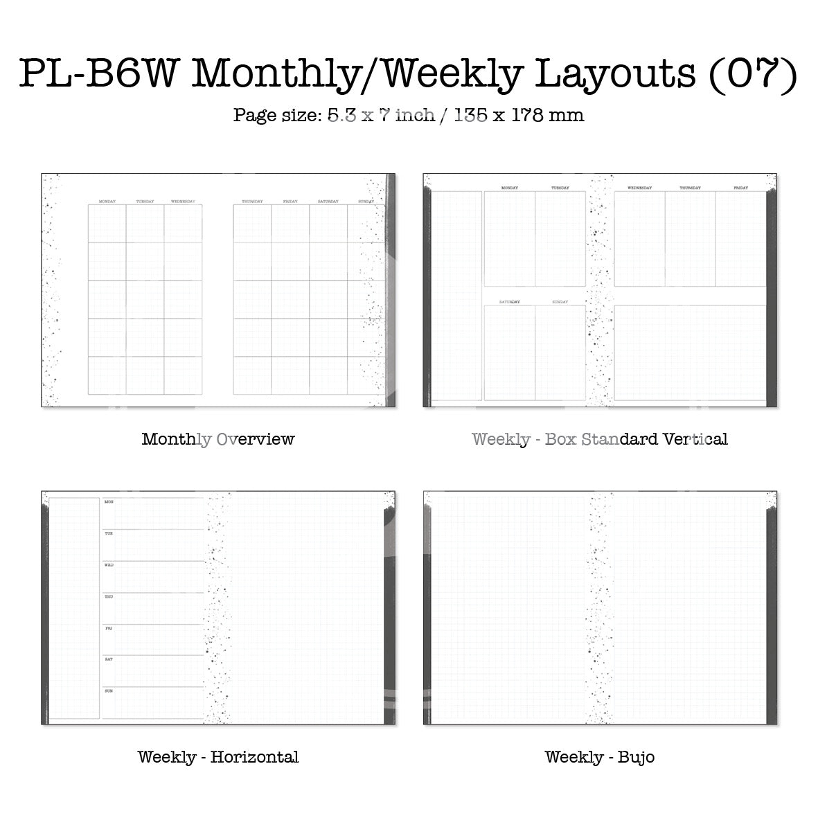 Bon Voyage Printable Luxe Weekly Inserts