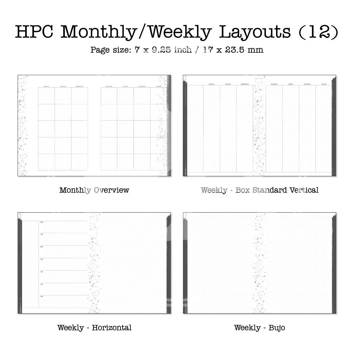 Australiana Inserts Luxe Weekly Printable