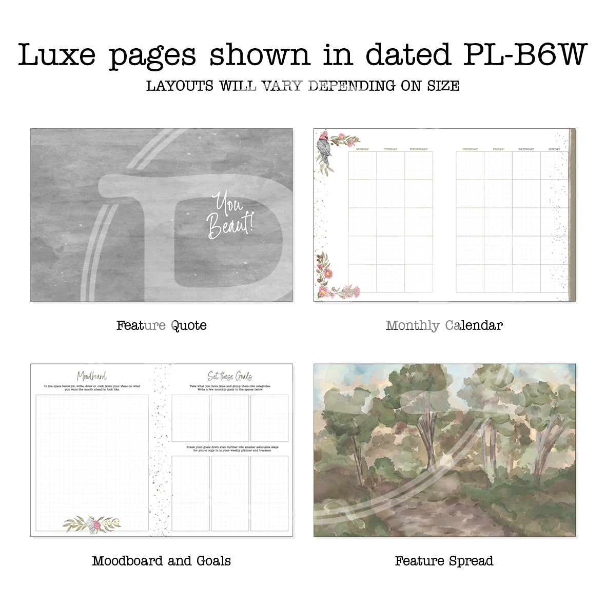 Australiana Inserts Luxe Weekly Printable