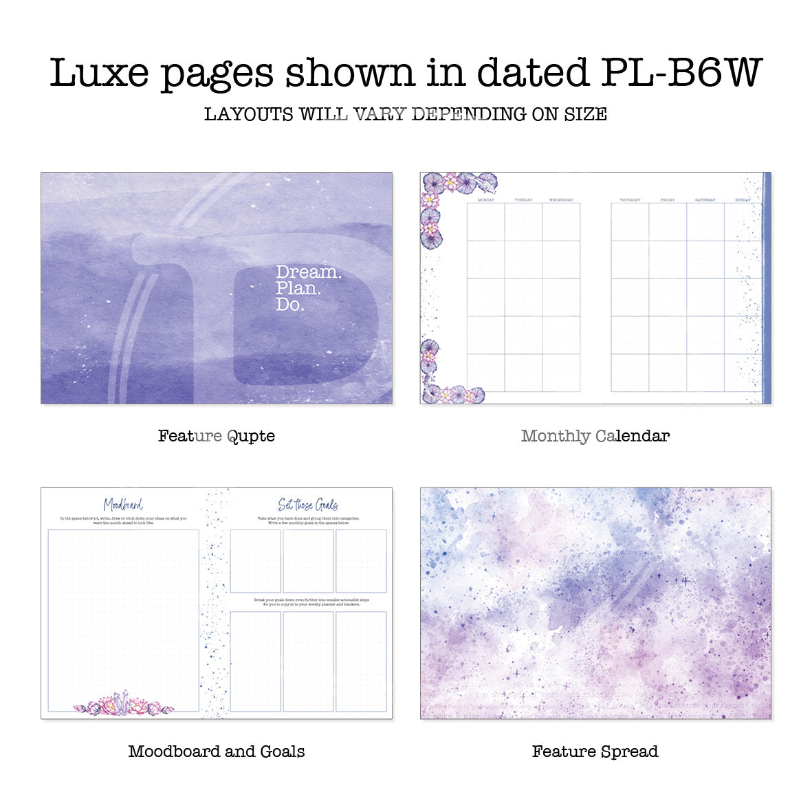 Dream Chaser Inserts Luxe Weekly Printable