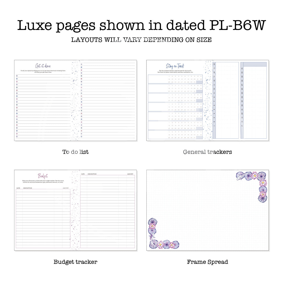 Dream Chaser Inserts Luxe Weekly Printable